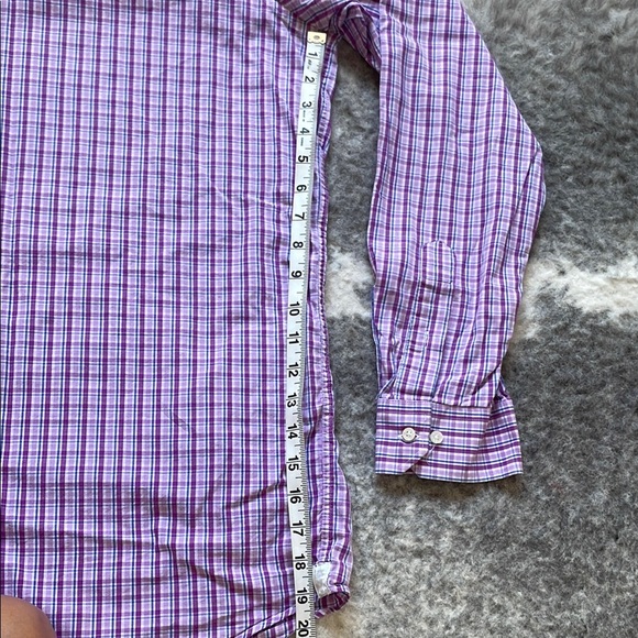 Purple Checkered Men's Shirt - Picture 10 of 12